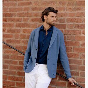 Maurizio Baldassari Knit Cardigan Sweater Blazer Jacket Coat Light Lightweight